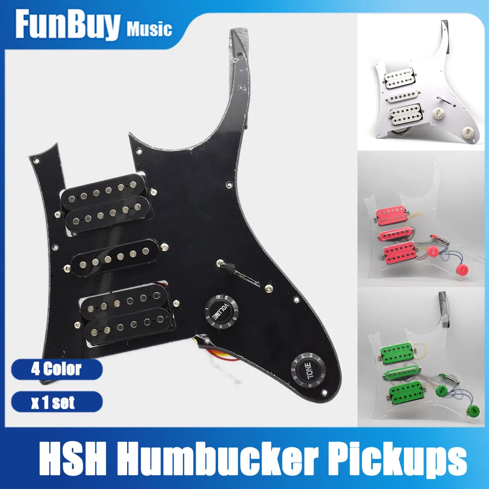 1Set HSH Humbucker Prewired Pickguard Guitar Pickup Loaded Prewired Pickguard Scratch Plate Pickups