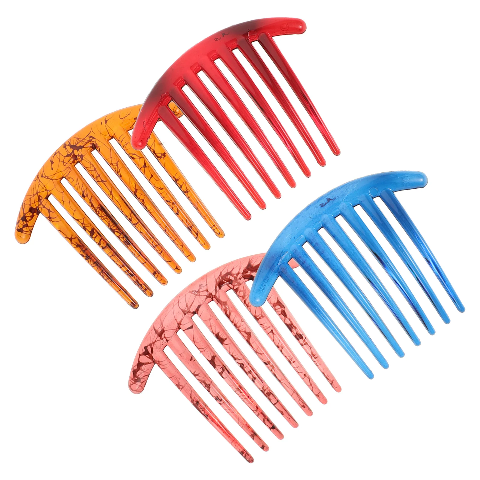 

4pcs Women Hair Accessories French Side Combs Bangs Insert Plastic Decorative Combs for Styling Versatile Use Lightweight