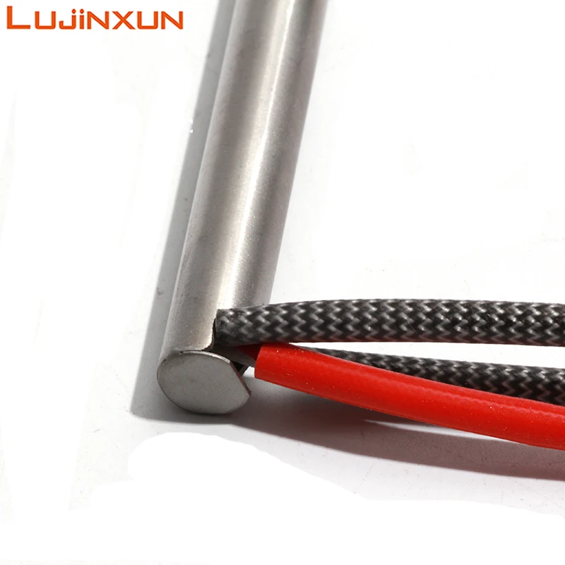 LUJINXUN 12mm Pipe 50-250mm 304SS Cartridge Heating Equipment Side Outlet 220V 150W-750W With Grounding Line 2PCS