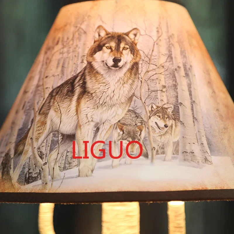 Modern Resin Wolf Table Lamps, Lâmpada Animal, Leitura de Cabeceira, Mesa de Luz para Sala de Estar, Quarto, Home Decor, Suporte de LED