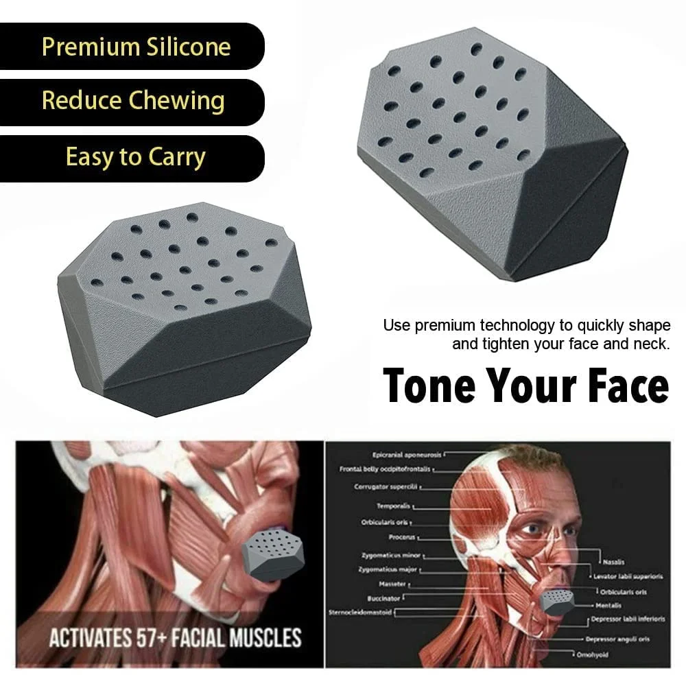 2 قطعة 50/60 رطل الفك التمارين إعادة تعريف الفك المدرب مزدوجة الذقن Jawliner الوجه مضغ لدغة العضلات مكافحة الإجهاد الوجه كرة لياقة بدنية #4
