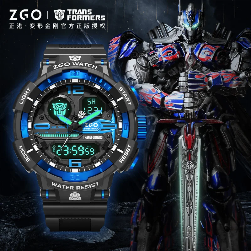 Transformers Joint Watch Smart Sports Waterproof Electronic Watch Optimus Prime Hornet Mechanical Watch Children Boys Men Gifts