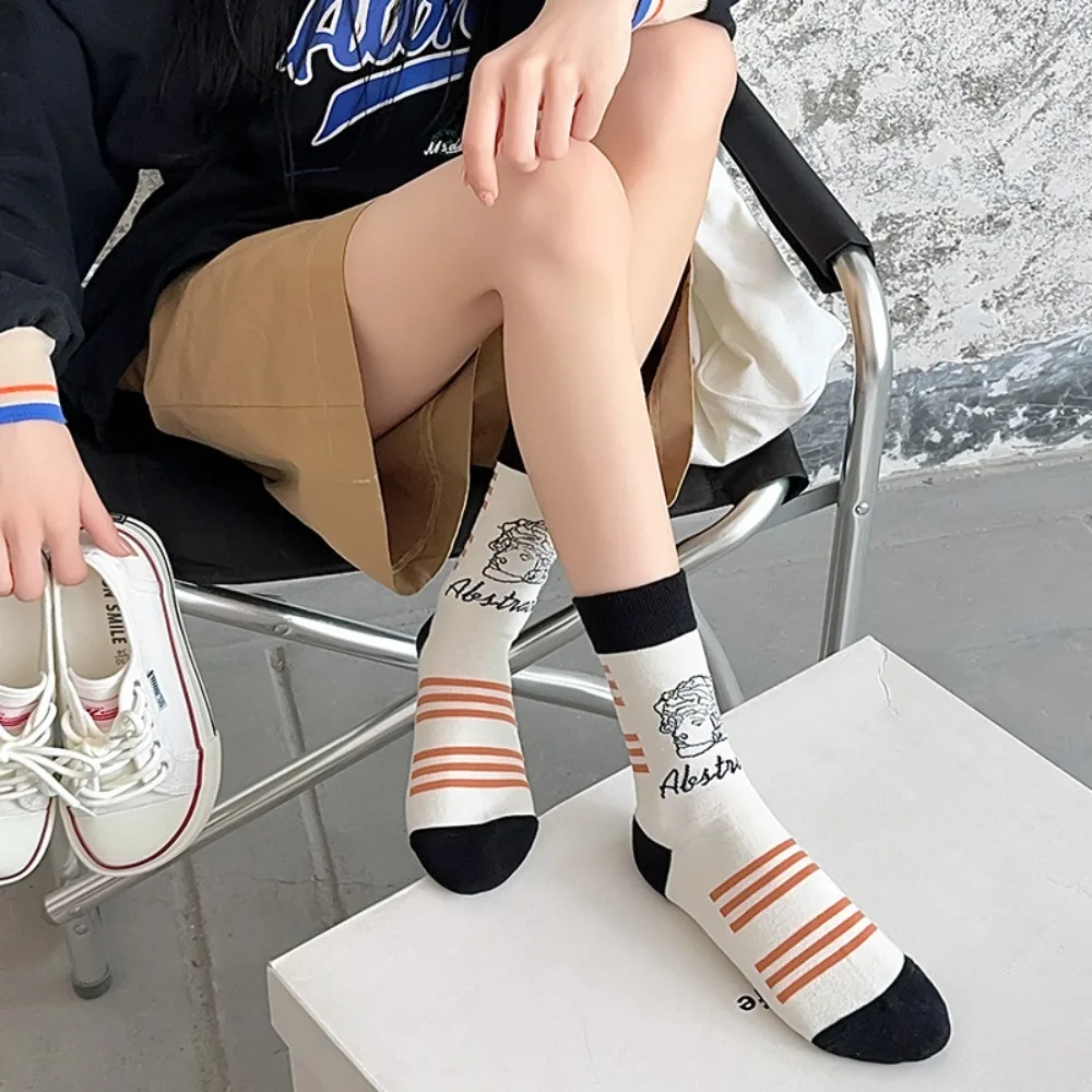 

Fashion Sweet Mid Tube Socks Breathable Female Student Socks Spring Summer Personality Girl Socks