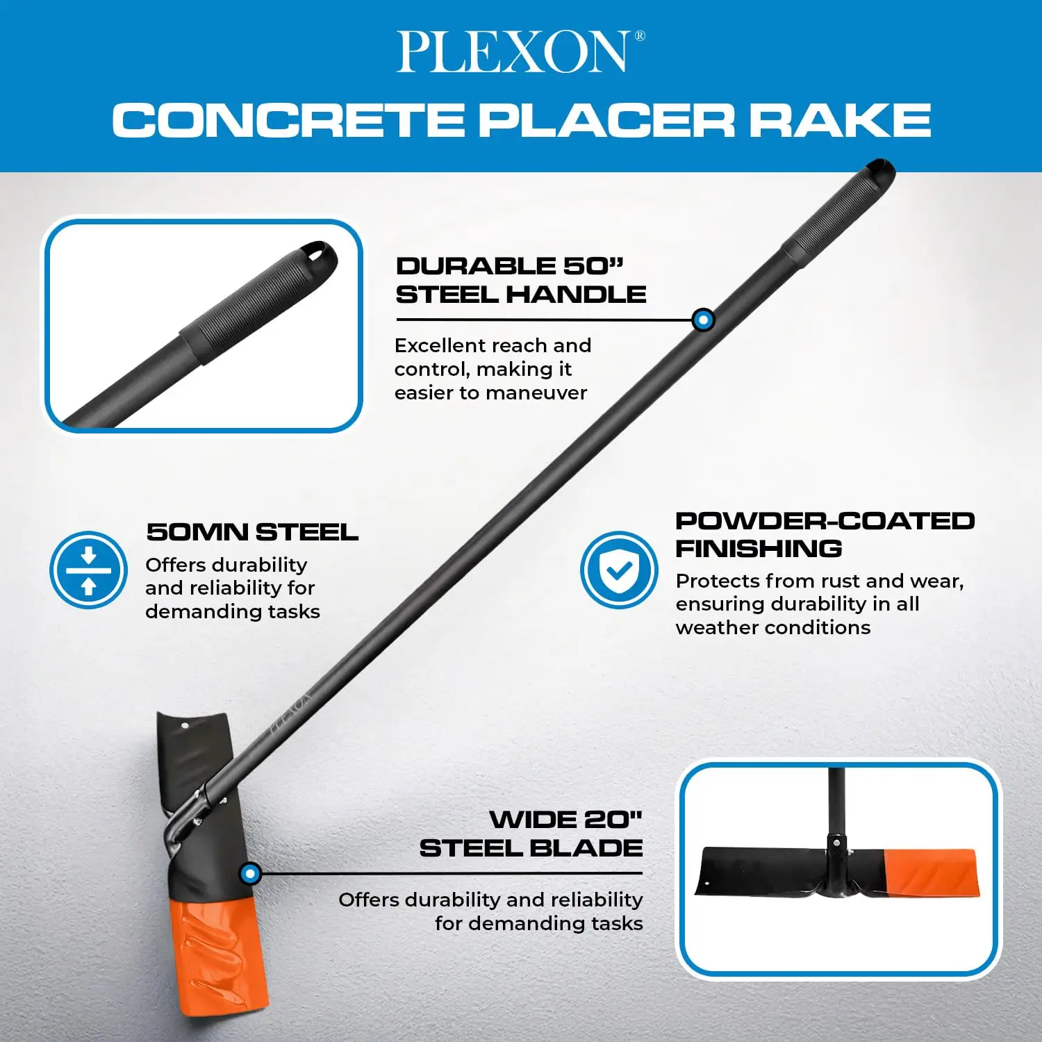 Snow Pusher Snow Rake - Concrete Placer 20