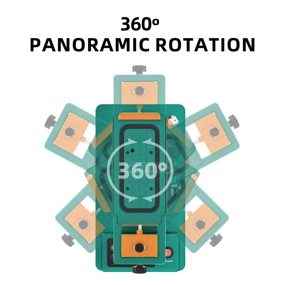 TBK988A Vacuum Rotating Separator Machine Double Pump Constant Temperature Heating Platform for Cell Phone LCD Repair & Degluing