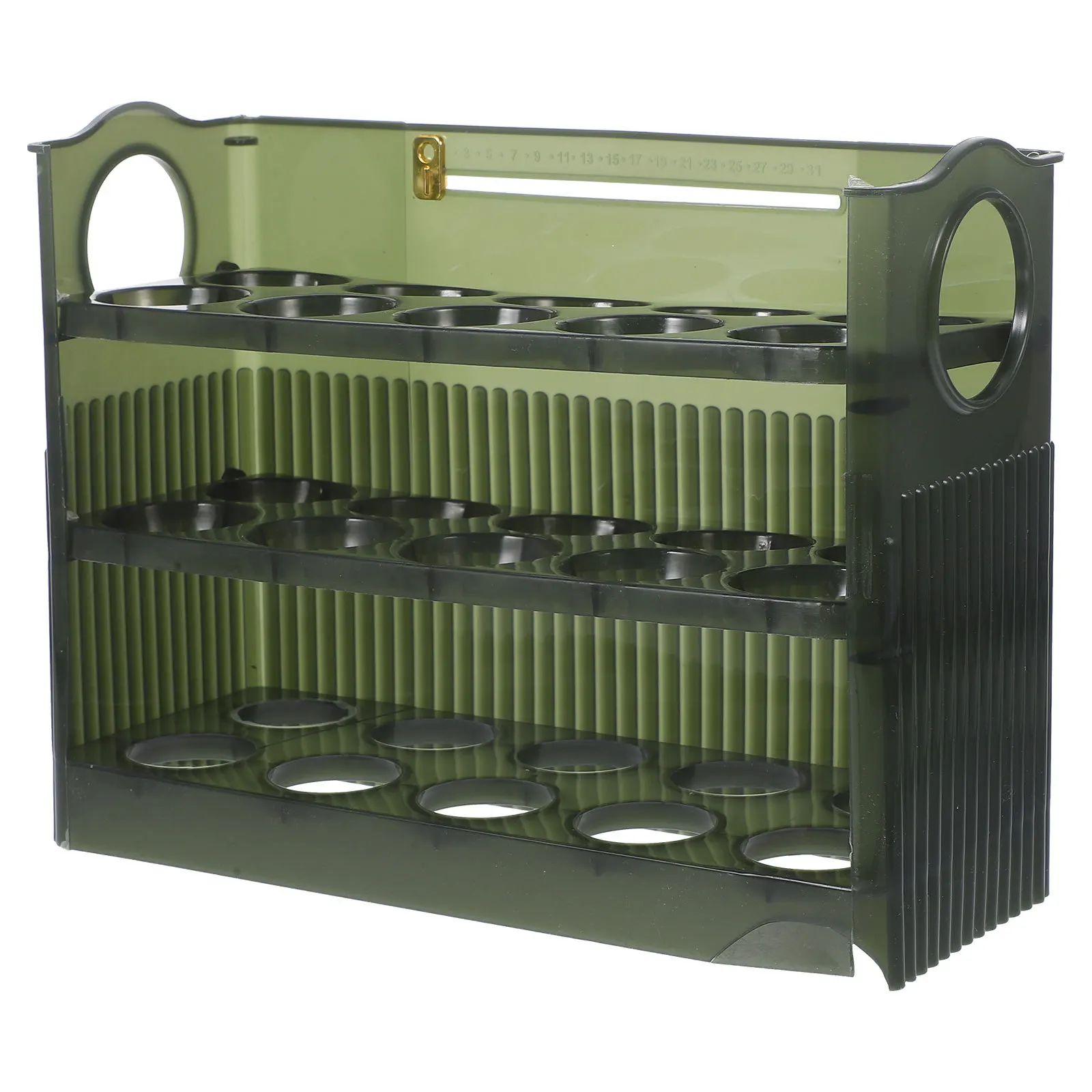 باب الثلاجة 3 طبقات حامل البيض المنظم حامل رفوف المطبخ الثلاجة تخزين البيض آمنة وعملية للتنظيف #6