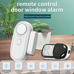 FCC alarma inalámbrica de volumen ajustable para puerta y ventana, control remoto para seguridad del hogar, timbre de puerta para niños