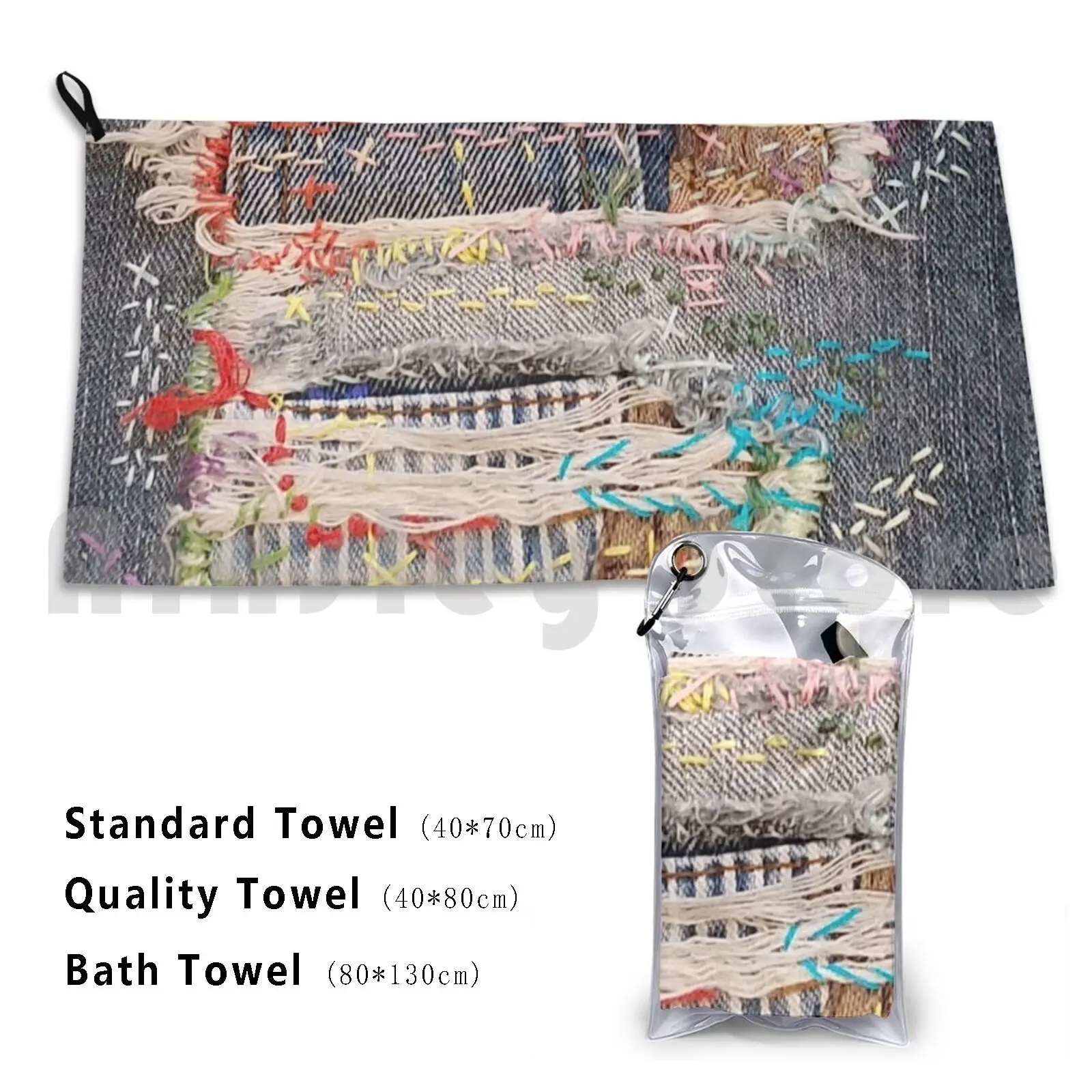 Towel Hat 2264 Embroidery Patchwork Visible Mending Slow Mending Matters