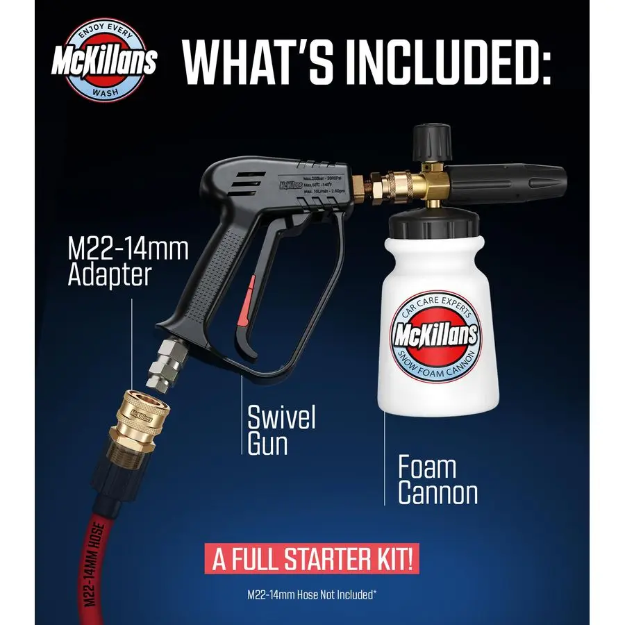 غسالة الضغط بندقية مع قطب أمبير رغوة مدفع واسعة الفم أمبير M2214mm محول قابل للتعديل سميكة رغوة السلطة غسالة بندقية 3 8 ذكر P