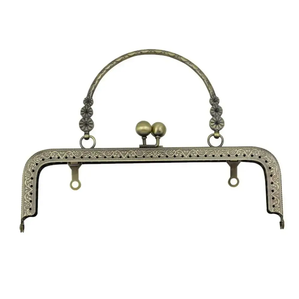 

Square Kiss Clasp Metal Purse Frame Bag Lock Bags Parts Purse Clasp DIY Bag Silver Closure Clutch Bags Hardware