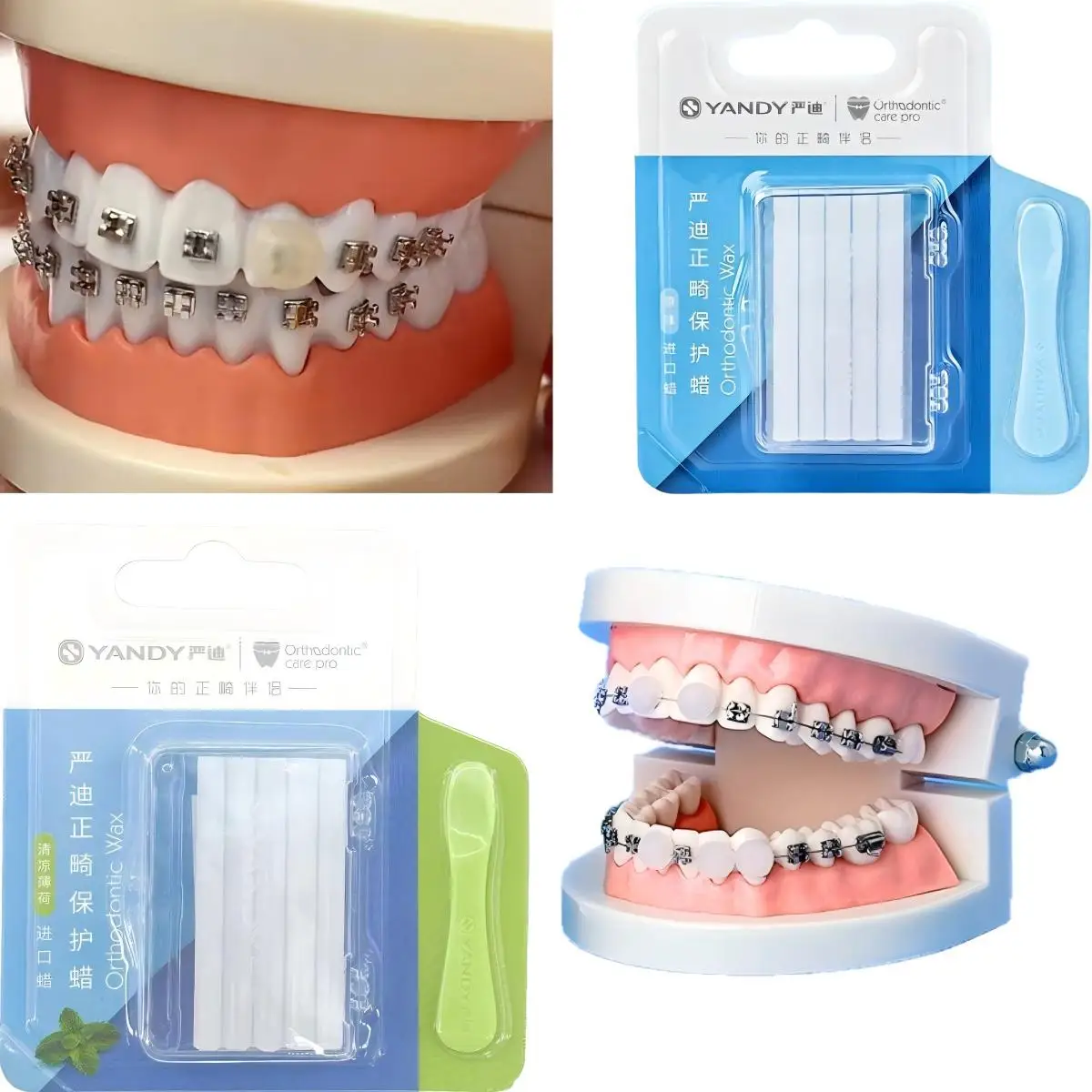 Dental Orthodontic Relief Wax for Braces Wearers Protect Lips Gums Irritation Food Grade Scented Wax Strip with Applicator