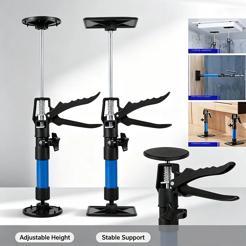 Adjustable Cabinet Support Jack Telescopic Hand Lifter Furniture Install Tool Quick Height Rod For Wall Cabinet Door Mounting