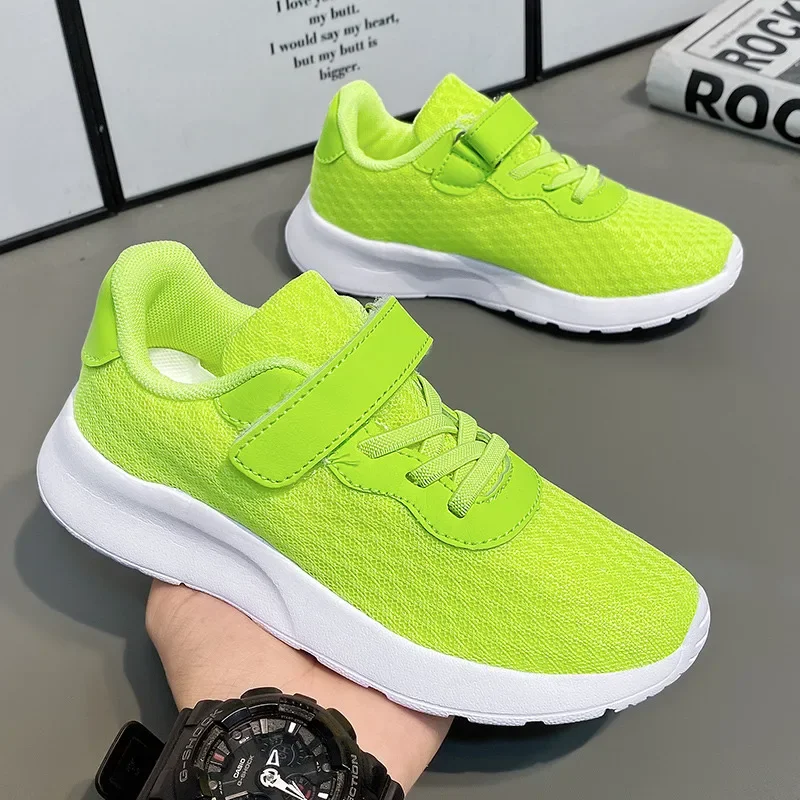 Hot Sale Cheap Sneakers Children Fashion Green Kids Running Shoes Size 28-39 Lightweight Outdoor Sports Shoes for Boys Girl 2025