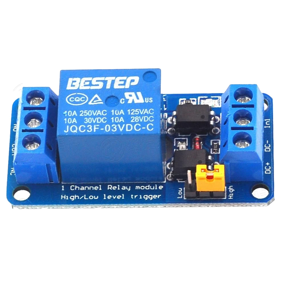 

3.3V 5V 12V 24V 1 Way Electromagnetic Relay Module Optocouplet Isolation Relay Board for High-low Trigger with LED Indicator