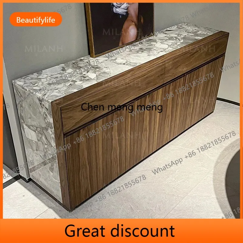 

D53 Итальянский минималистичный шкаф для телевизора из натурального мрамора, современный напольный шкаф для гостиной