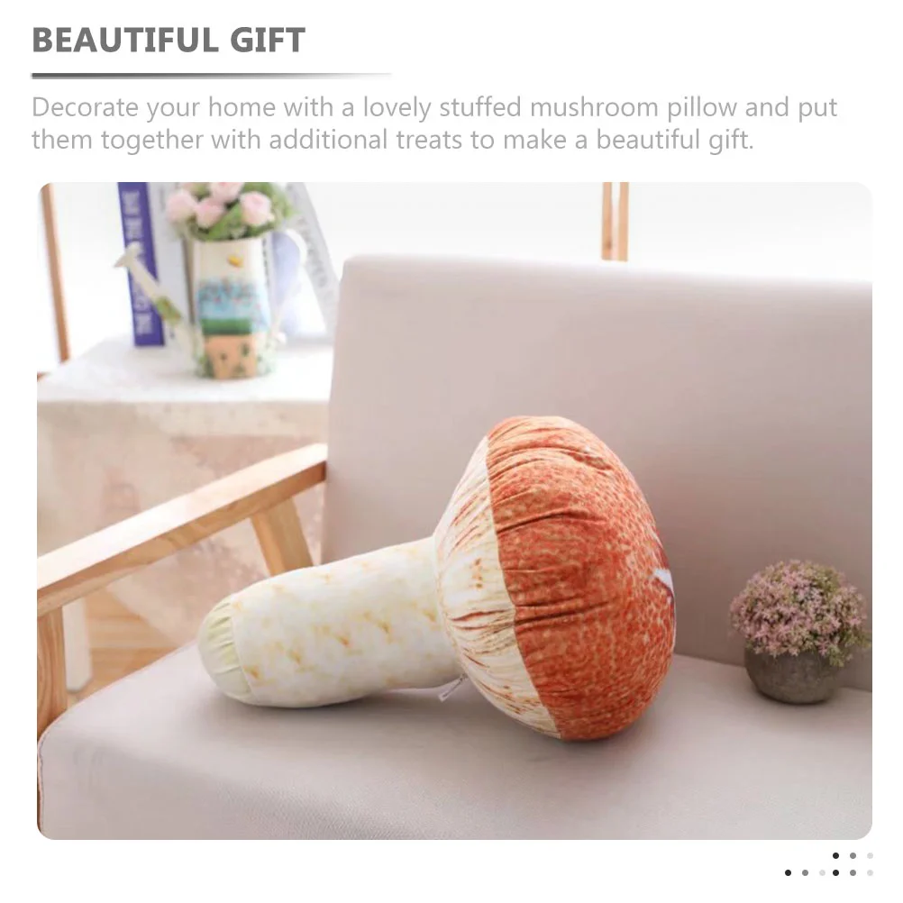 Plush Mushroom Stuffed Toy Mushroom Throw Pillow Gift Bedroom Sofa Decoration