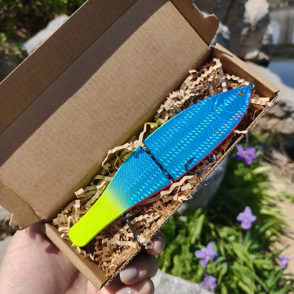 1 Stück 18cm 50g Langsam Sinkender Gelenkiger Swimbait 360 ° Rollender Angelköder für Barsch, Hecht, Salzwasser und Süßwasser – Detail 6