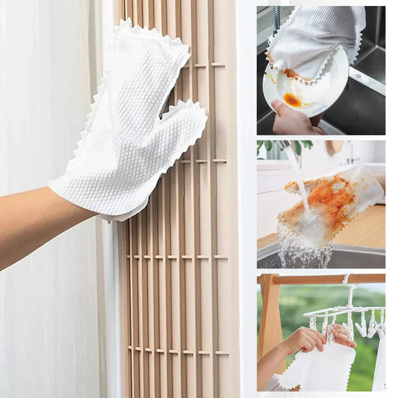 

10PCS Super Mitt Microfiber Car Window Washing Home Fish Scale Cleaning Duster Gloves Household Cleaner Tool Dropship