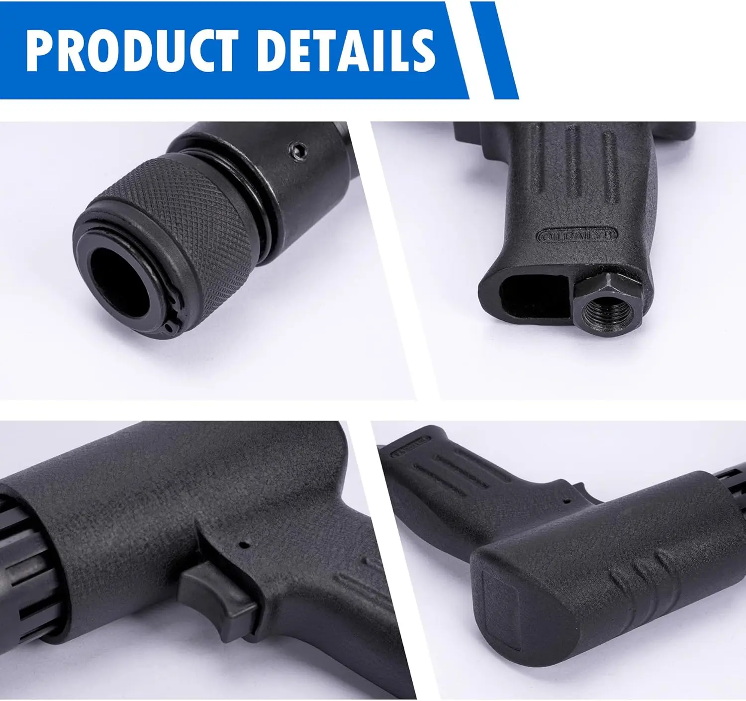 Hammer with 19-Piece Tool Plus Set Multifunctional Pneumatic Hammer Kit with Quick Change Retainer, Carrying Case, Anti Vibratio