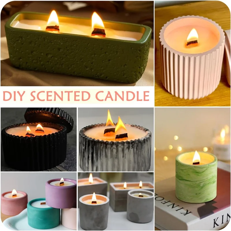 KYCOR-فتائل خشبية لصنع الشموع لشمع الصويا، شمع جوز الهند للمبتدئين والمحترفين