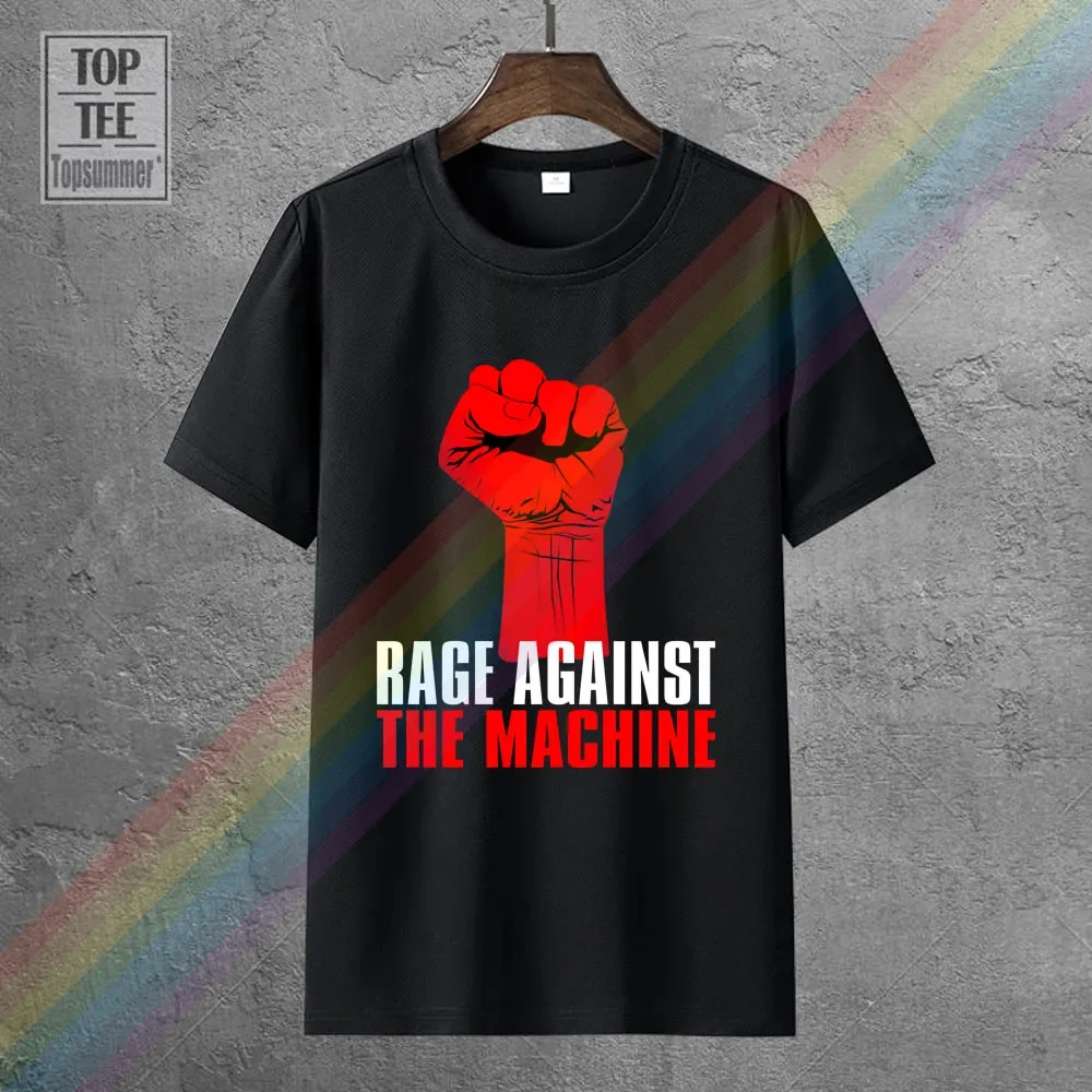 Camiseta Rage contra la máquina para hombre, camisa negra de manga corta, estilo de diseño, nueva moda, banda de Ratm \'92, talla S, 2Xl