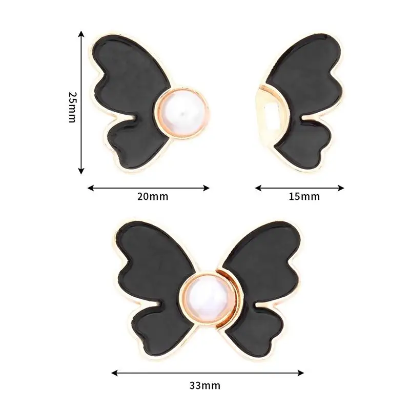 2 Stück Schmetterlings-Taillenschnallen mit Perlendekor und nagelfreiem, abnehmbarem Design, perfekt zum Anpassen lockerer Jeans im Alltag. – Detail 12