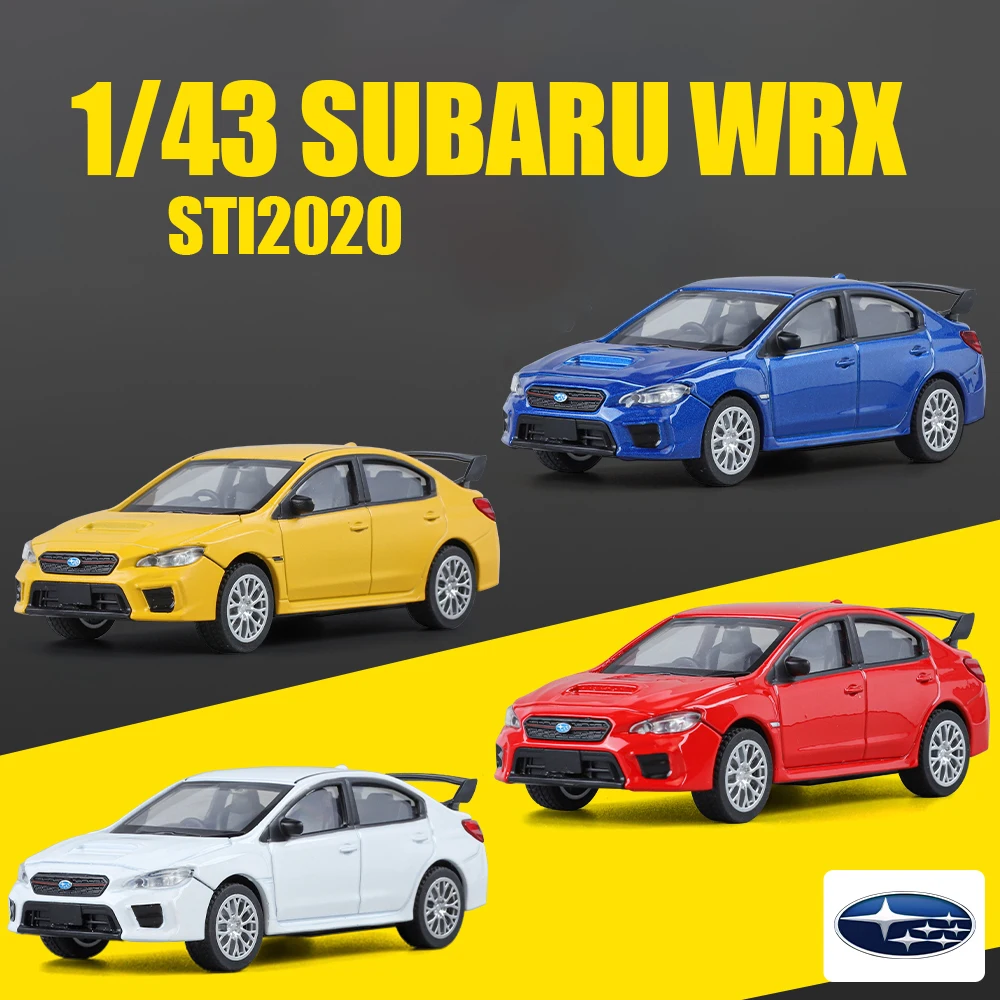 1/43 Schaal Subaru WRX STI Legering Sportwagen Miniatuur Diecast Auto Model Pull Back gesimuleerde Verzamel Kinderen Verjaardag Speelgoed Geschenken