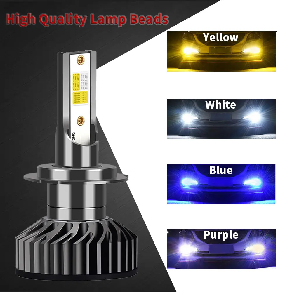 LED Car Headlight High Brightness 12V Bulb H7 H4 H11 H1 HB3 9005 HB4 9006 Lamp for Auto High Beam Low Beam