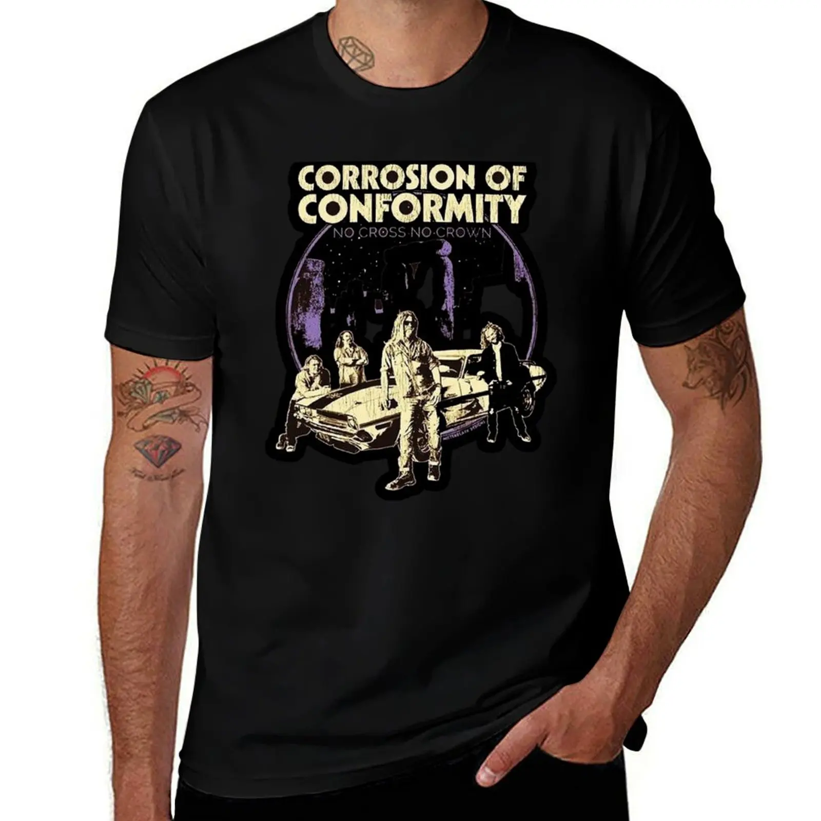 CORROSION OF CONFORMITY BAND ARTWORK T-Shirt Sweat Absorbing Sports Tee Shirt