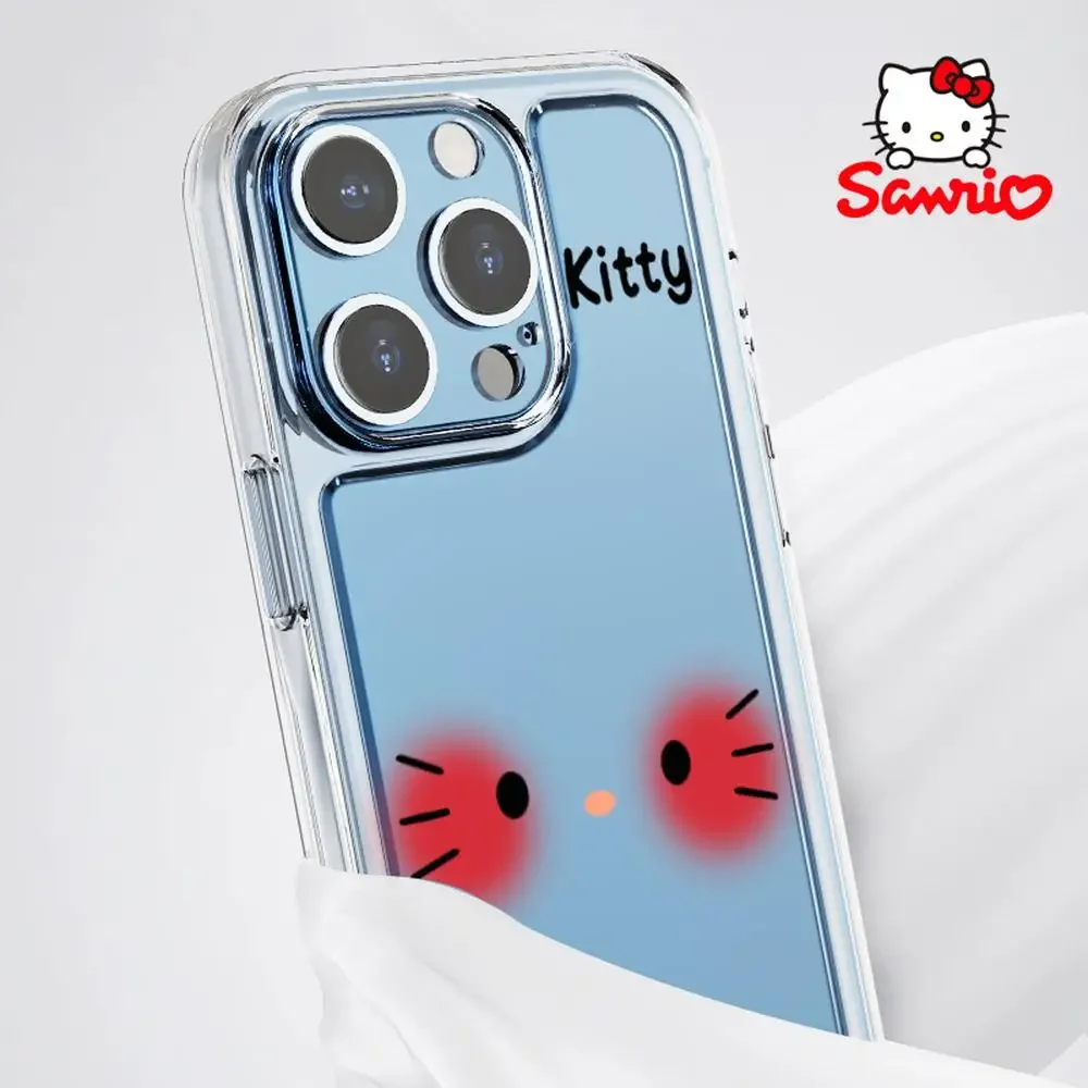 حافظة كيتي كات آيفون لمنع السقوط آيفون 16/15/14/13/12/11 حافظة آيفون 13 للفتيات ملحقات كرتونية هالو كيتي 2025 جديد