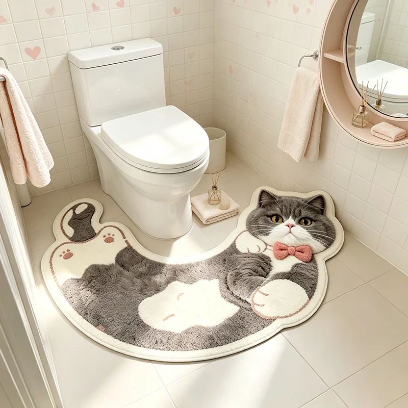 Fun Cartoon Cute Cat U‑Shaped - đánh giá và giá Home Bathroom Cleaning Machine