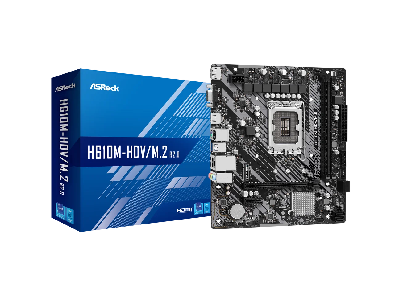 ASRock Intel H610 LGA 1700 Micro ATX DDR4 Motherboard