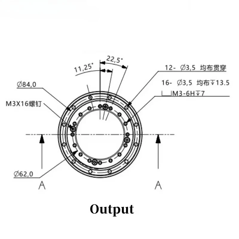 FA20-80 Simple Installation Harmonic Reducer Reducer Gearbox FA Series Reduction Ratio 50-80-100