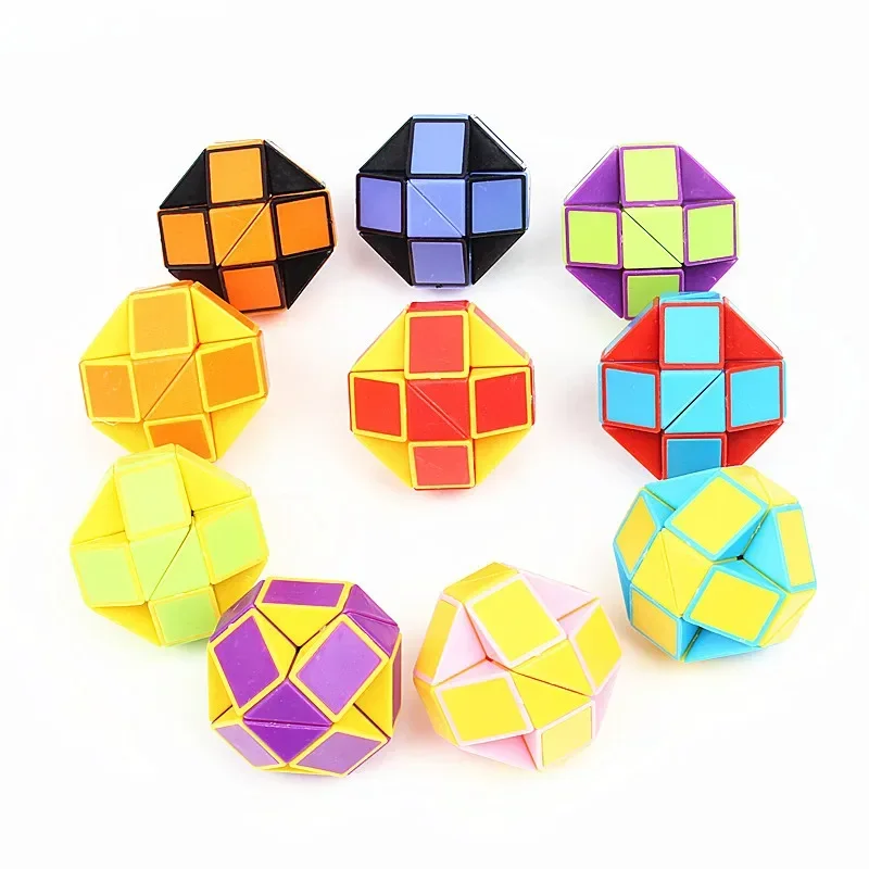 Règle serpent magique pliante, Puzzle, Cube anti-stress, cadeaux de fête d'anniversaire pour enfants, sacs cadeaux, jouet éducatif de récompense scolaire, 10 pièces/ensembles