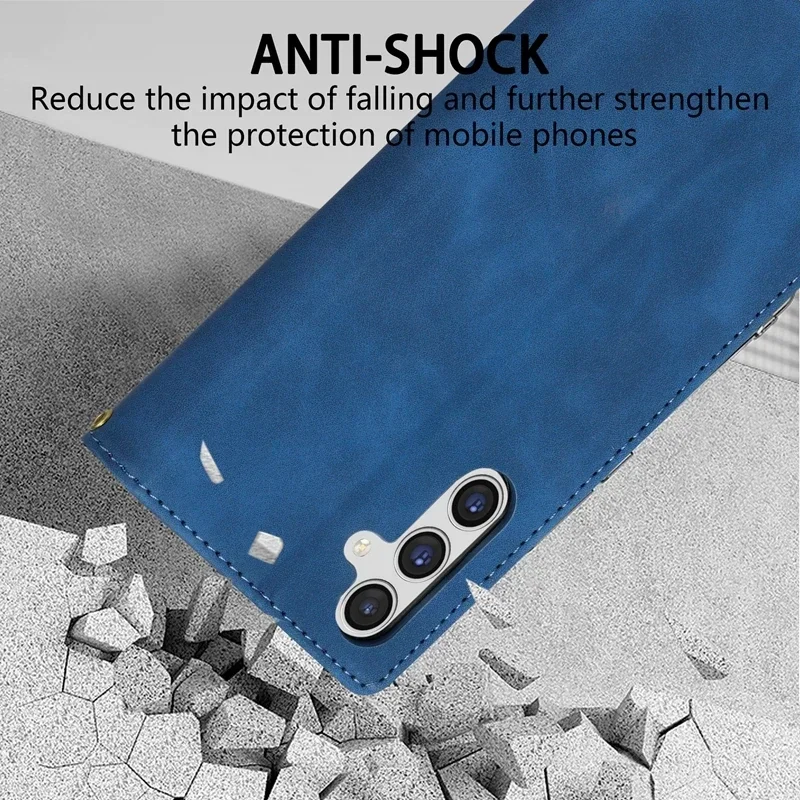 Magnetyczne skórzane etui z klapką dla Samsung Galaxy A05s A06 A13 A14 A15 A16 A32 A34 A35 A52 A53 A54 A55 Note20 Ultra 10 Lite 9