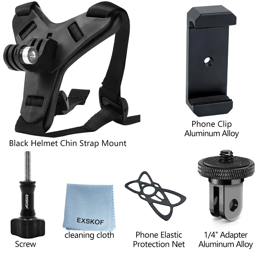 Motorhelm Kinband Mount voor GoPro Hero 13 12 11 10 9 8 DJI Osmo Insta360 SJCAM SJ4000 AKASO Actie Camera Accessoires