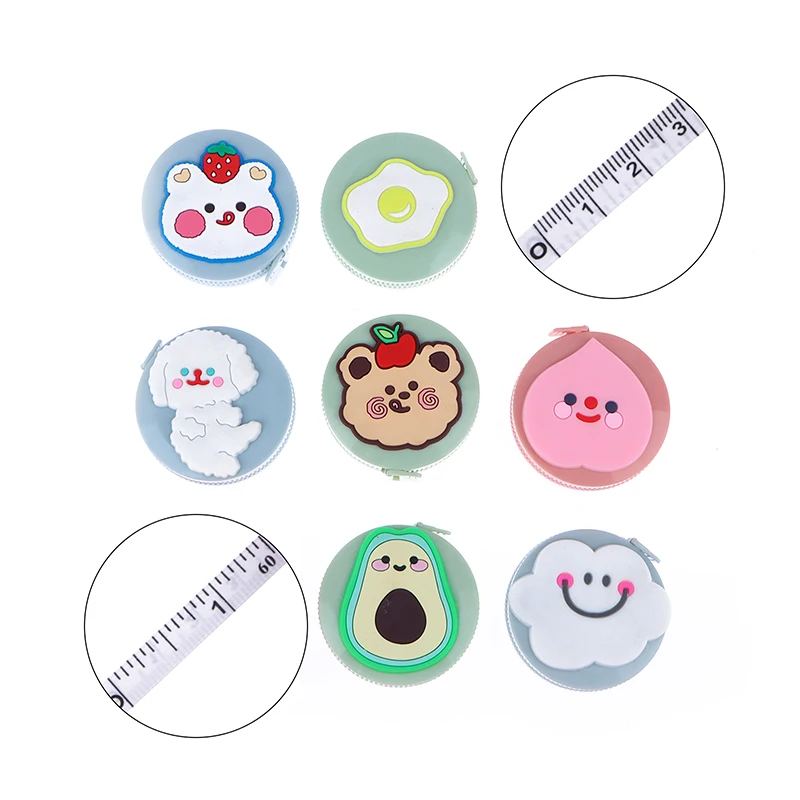 Cartoon Measure Tape Lovely Macaron  Measuring Tape Push Button Mini Tape Measure Tool Sewing Gadget