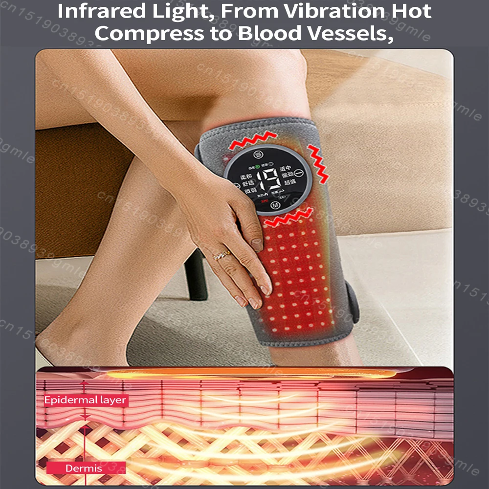 Infrared Physiotherapy Leg Massager Heated Vibration Knee Arm Shoulder Massager Pads Joint Pain Relief Care Instrument