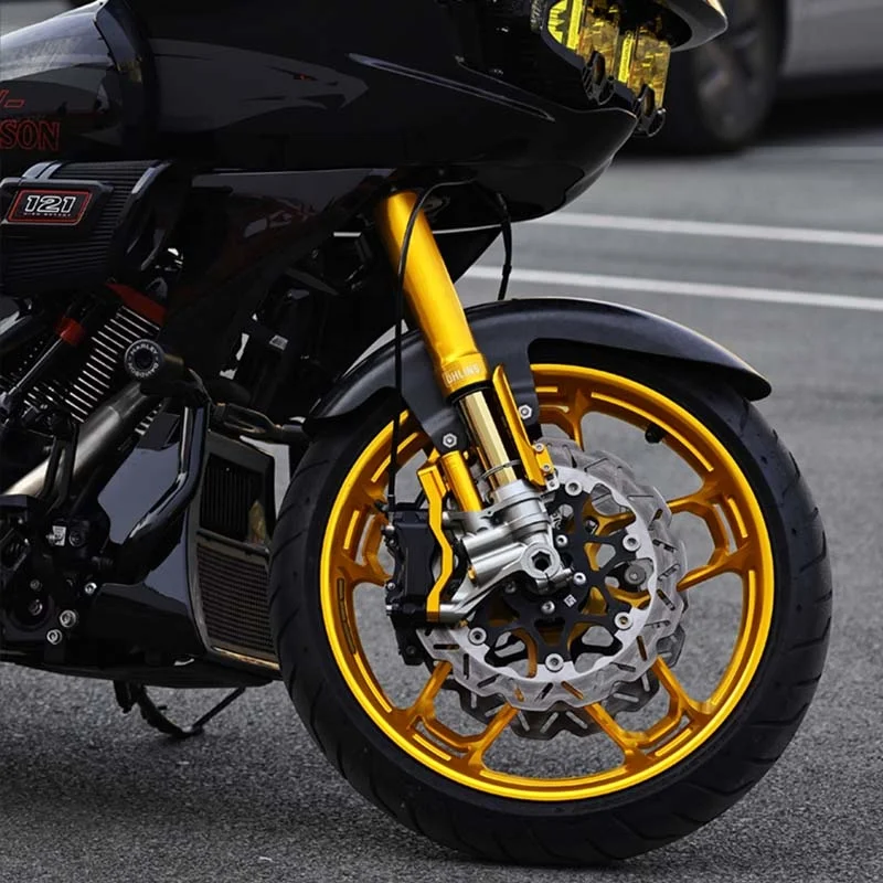 High-End Custom Motorcycle Rims Made In ChinaBlack3 Custom Forged Aluminum Wheels HD Touring And Softail Front And Rear Motor Ac