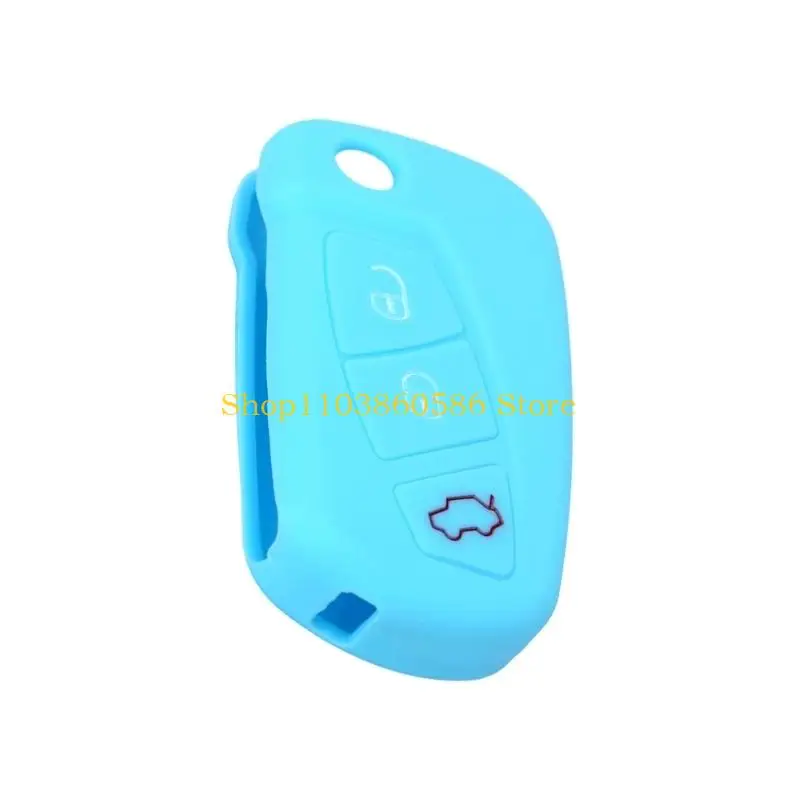 242A Protective Silicone Flip Key Case for Slanted 3 Button Layout, Full Wrap Cover for Routine Handling and Daily Use