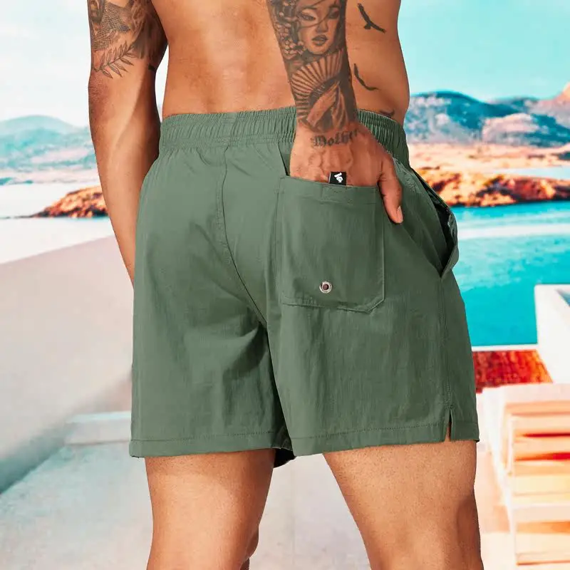 Gailang-Boxer de plage pour homme, bermuda, short de bain, maillot de bain, butin, séchage rapide, entraînement, cargo