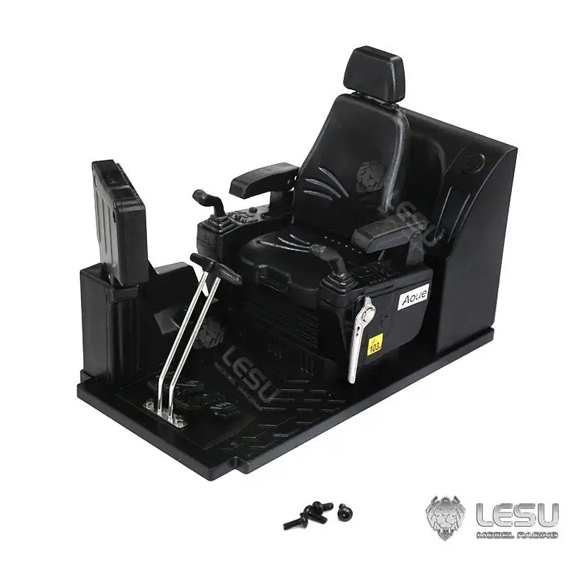 LESU1/14 cab interior excavator engineering vehicle modified seat can be equipped with switch simulation