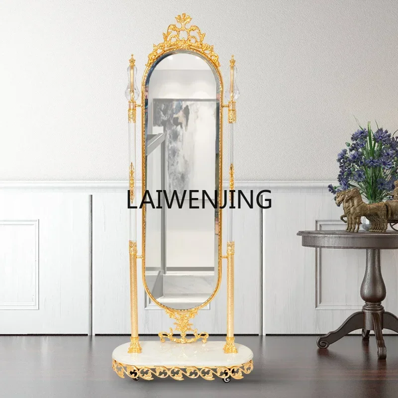 

JZ European fashion dressing gold-plated fitting creative high-end gift mirror