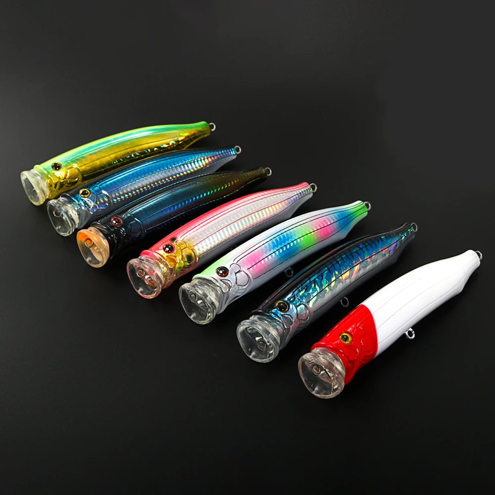 150mm 60g Feed Popper Topwater Isca De Pesca De Água Salgada Trolling Isca Dura Artificial para Tuna GT Amberjack