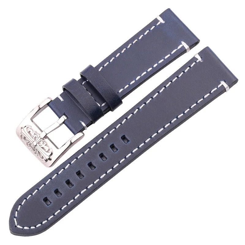 DUTRIEUX Rindsleder-Uhrenarmband für Huawei Samsung Galaxy Watch 4 3 Armband Damen Herren 20 mm 22 mm 7 Farben Vintage-Uhrenarmband 4
