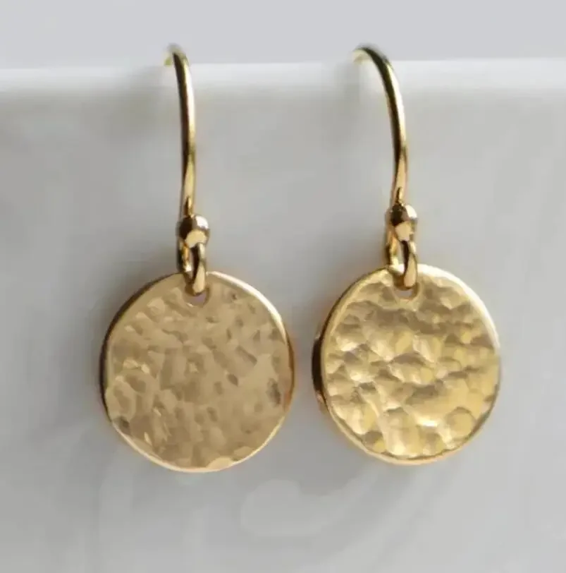 Fashion Gold Color Minimalist Round Dangle Earrings for Women Geometric Jewelry Statement Antique Dangle Earring Custom Jewelry