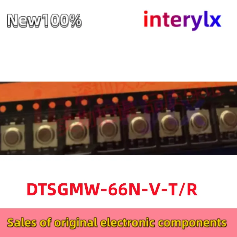 10Pcs/Lot DTSGMW-66N-V-T/R DTSGMW-66N, Round DIPile Switch 6*6*3.1, SMD 5-Pin Grounded Waterproof