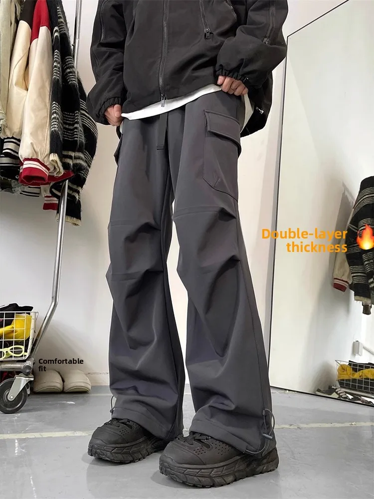 

Winter Outdoor Men's Thermal Hiking Pants American Sle Waterproof Fce Lined Skiing Mountain Climbing Trousers