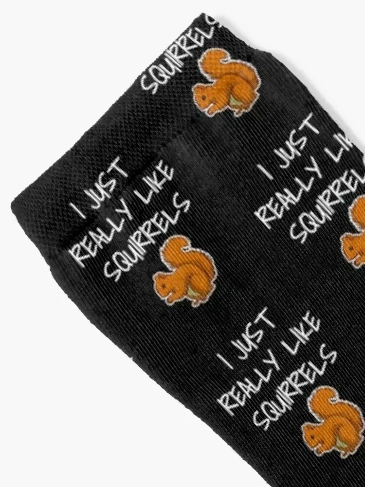 I Just Really Like Squirrels Socks colored fashionable essential Ladies Socks Men's