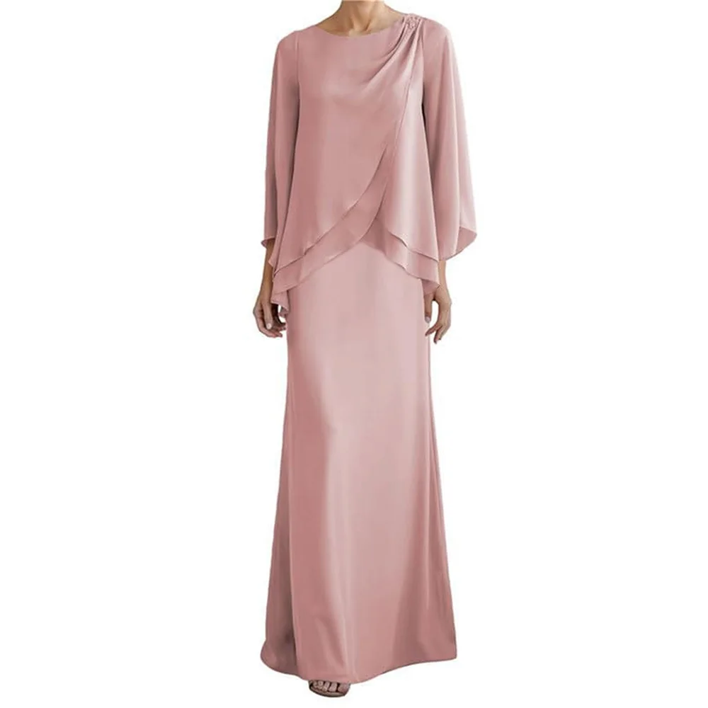 

Customized Exquisite 2 Pieces Mother of The Bride Dresses Plus Size Wedding Guest Dress Chiffon Long Mother of The Groom Dresses
